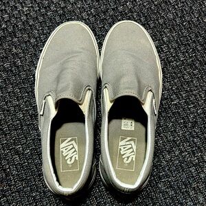 Light grey vans slip on.  Women’s size 9.